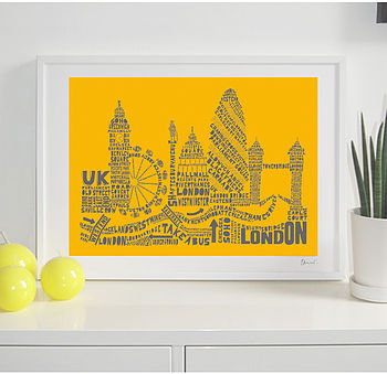 London Skyline Typography Print, 5 of 10