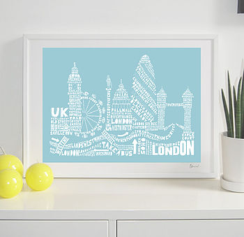 London Skyline Typography Print, 6 of 10