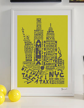 New York Skyline Typography Print, 3 of 8