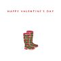 'Happy Valentine's Day' Wellie Card, thumbnail 2 of 2