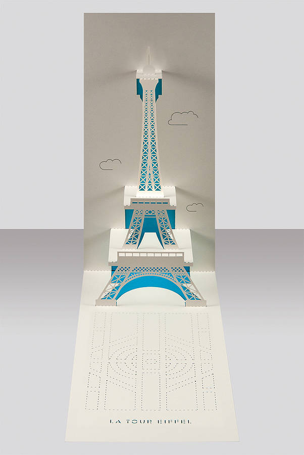 Eiffel Tower Paris Pop Up Card, 1 of 3