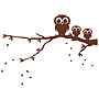 Owls On A Branch Wall Sticker, thumbnail 2 of 3