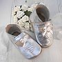 Personalised Silver Leather Baby Shoes, thumbnail 1 of 7