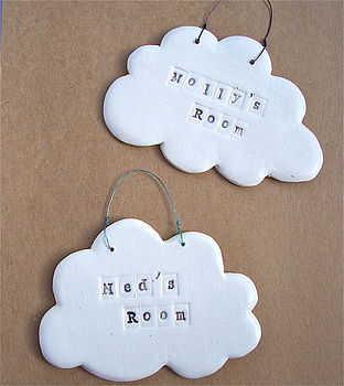 Porcelain Cloud Personalised Name Plaque, 4 of 10