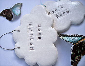 Porcelain Cloud Personalised Name Plaque, 5 of 10