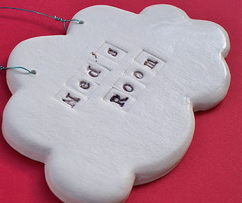 Porcelain Cloud Personalised Name Plaque, 8 of 10