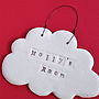Porcelain Cloud Personalised Name Plaque, thumbnail 9 of 10