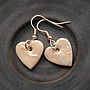 Handmade Heart Dangle Earrings, thumbnail 1 of 5