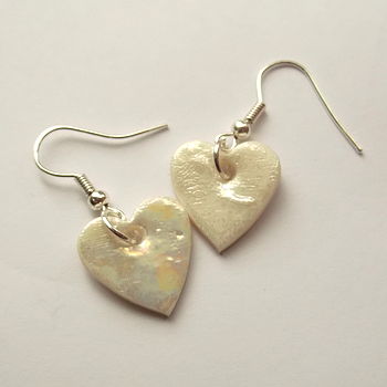 Handmade Heart Dangle Earrings, 2 of 5