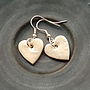 Handmade Heart Dangle Earrings, thumbnail 3 of 5