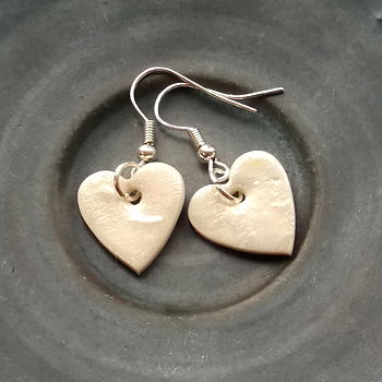 Handmade Heart Dangle Earrings, 3 of 5