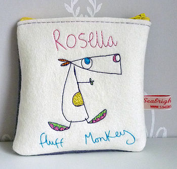Personalised Embroidered Animal Purse, 10 of 12