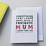 'Being A Fantastic Mum' Card, thumbnail 1 of 4