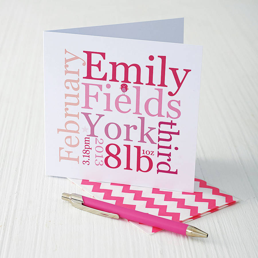 Personalised New Baby Card: Pink Or Blue, 1 of 3