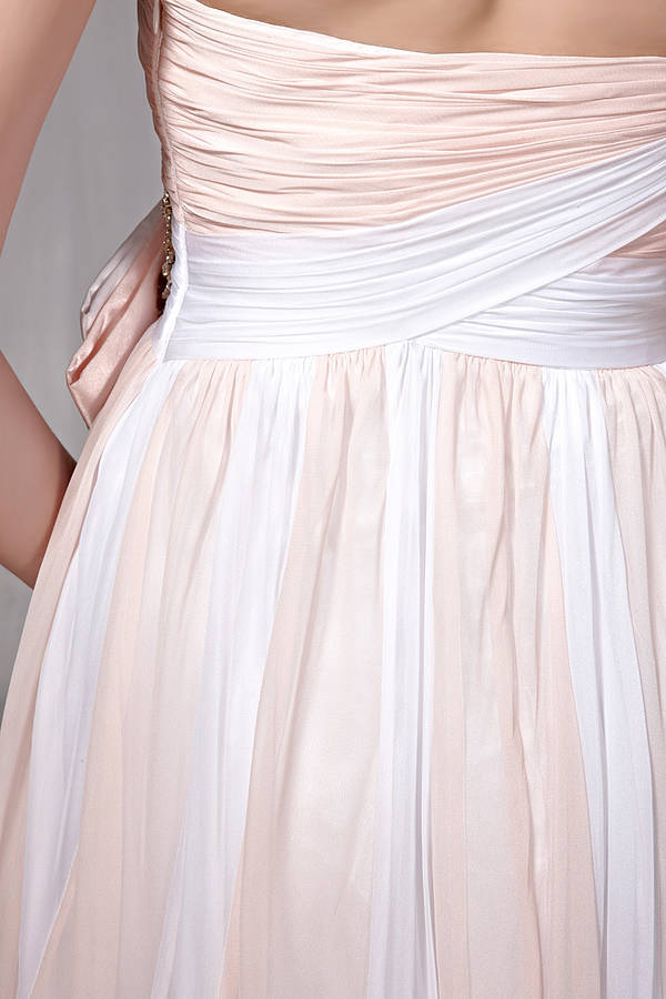 Blush Evening Dress With Bow By Elliot Claire London