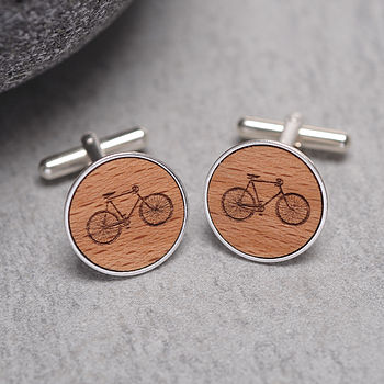 Wooden Bicycle Cufflinks, 2 of 5
