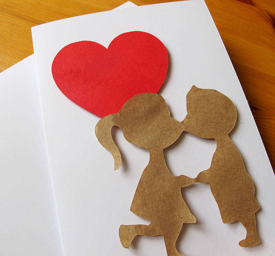 Handmade Love Heart Couple Valentine Card By Sarah Hurley ...