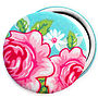 ''Turquoise Rose'' Compact Mirror, thumbnail 2 of 3