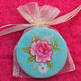''Turquoise Rose'' Compact Mirror, thumbnail 3 of 3