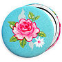 ''Turquoise Rose'' Compact Mirror, thumbnail 1 of 3