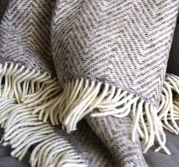 Natural Lambswool Blanket By Ville et Campagne | notonthehighstreet.com
