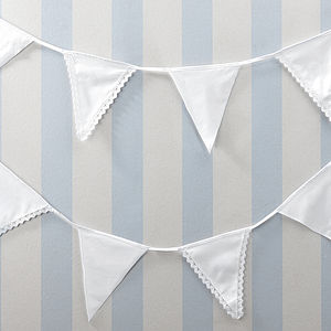 Vintage Inspired Lace Cotton Bunting - outdoor decorations