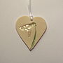 Handmade Hanging Heart Decoration With Snowdrops, thumbnail 2 of 6