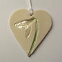 Handmade Hanging Heart Decoration With Snowdrops, thumbnail 1 of 6