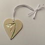 Handmade Hanging Heart Decoration With Snowdrops, thumbnail 4 of 6