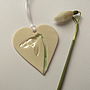 Handmade Hanging Heart Decoration With Snowdrops, thumbnail 3 of 6