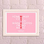 Mother's Day Word For Word Personalised Print, thumbnail 1 of 4