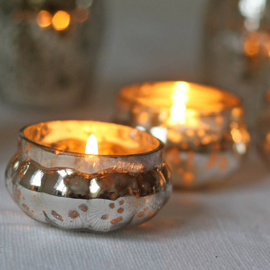 Mini Mercury Silver Tea Light Holder By The Wedding Of My Dreams