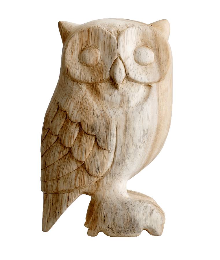 Hand Carved Wooden Owl By St Aidan's Homeware Store ...
