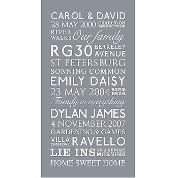 Personalised Family Memories Canvas, 5 of 8
