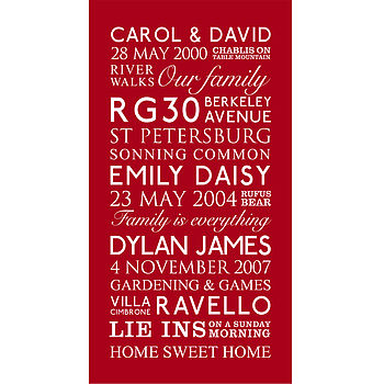 Personalised Family Memories Canvas, 8 of 8