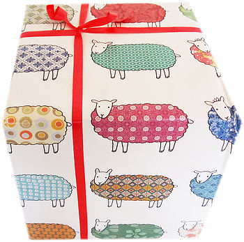 Colourful Sheep Wrapping Paper, 3 of 6