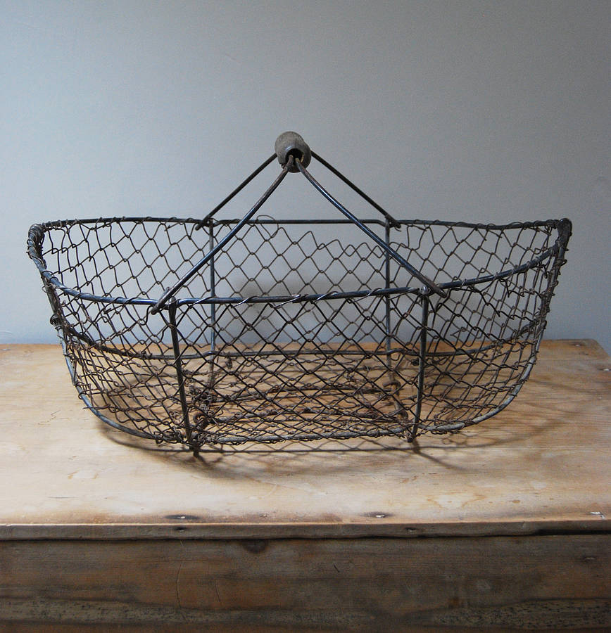 vintage wire basket by homestead store | notonthehighstreet.com