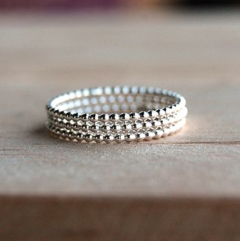 Handmade Beaded And Plain Stacking Ring Bands, 2 of 5