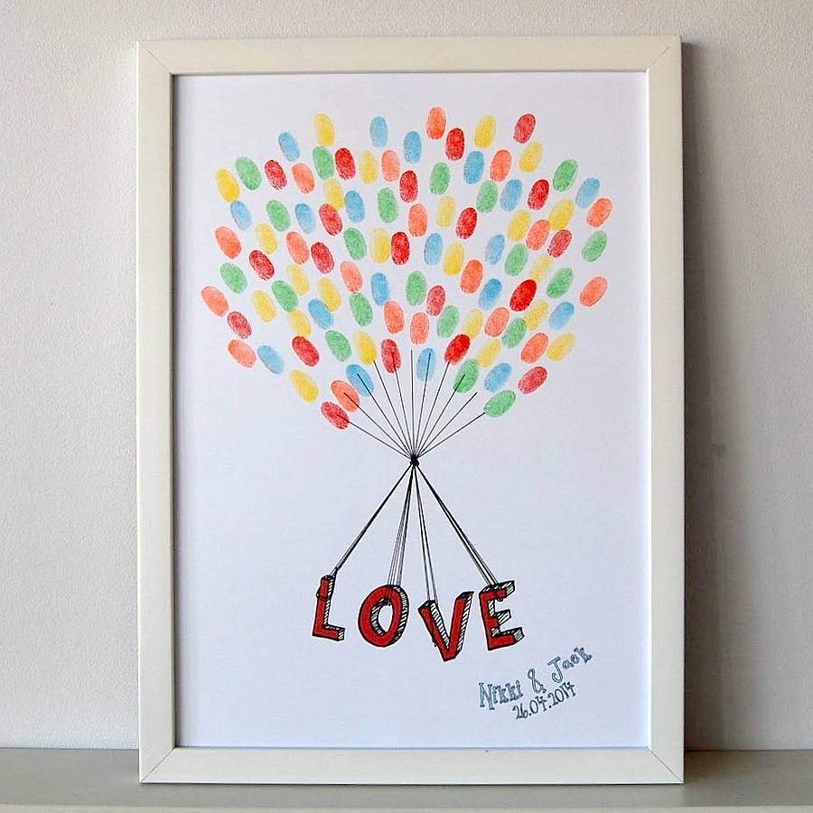 Personalised Love Strung Fingerprint Poster By Love Those Prints ...