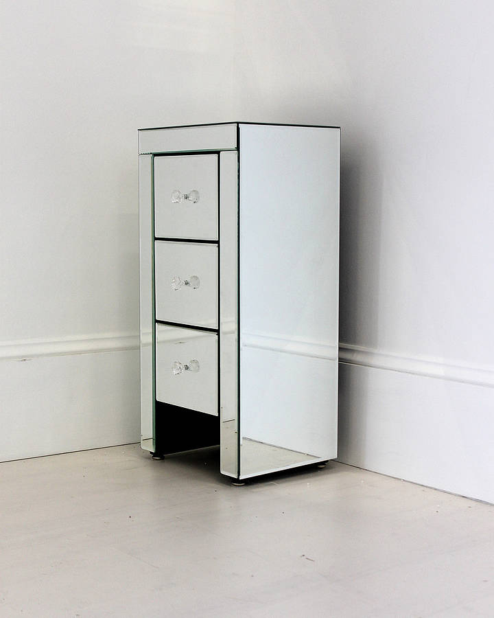 narrow mirrored bedside table by out there interiors ...