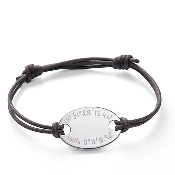 Best Man's Personalised Oval Plate Bracelet By Merci Maman ...