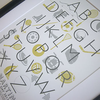 Personalised Sport Alphabet Print By Letterfest | notonthehighstreet.com