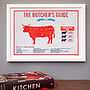 Butcher's Beef Meat Cuts Kitchen Infographic Print, thumbnail 4 of 4