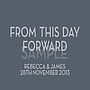 Personalised 'From This Day' Wedding Canvas, thumbnail 5 of 12