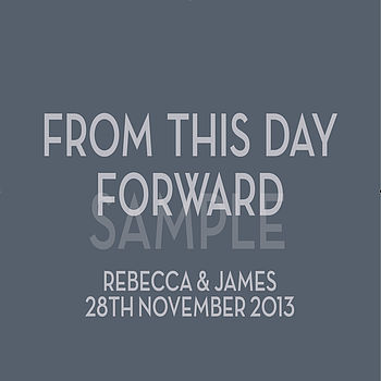 Personalised 'From This Day' Wedding Canvas, 5 of 12