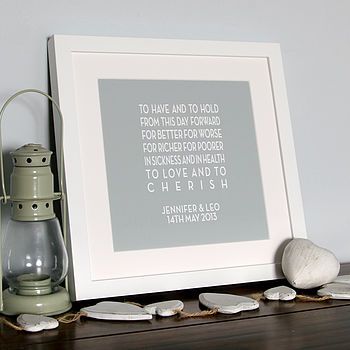 Personalised Wedding Vows Canvas Print, 2 of 12