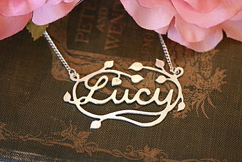 Handmade Silver Decorative Name Necklace, 4 of 10