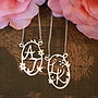 Handmade Decorative Double Initial Necklace, thumbnail 3 of 8