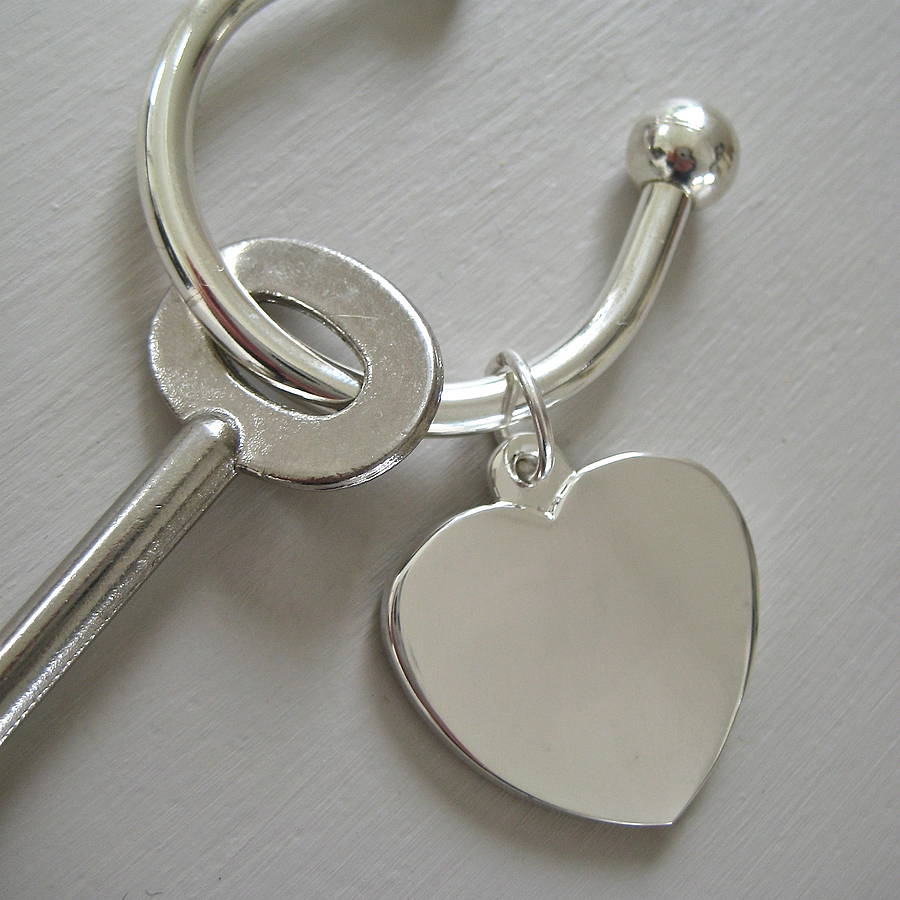 Image of Silver Plated Heart Keyring