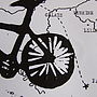 Personalised Bike Print On Hand Drawn Bespoke Map, thumbnail 9 of 11